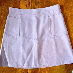 NWT 12L 100% Wool Pale Lavendar A-Line Mini Skirt